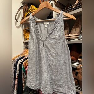 Joie Monochrome Grid Pattern Blouse